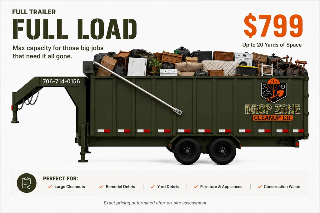 Trailer loaded to full capacity