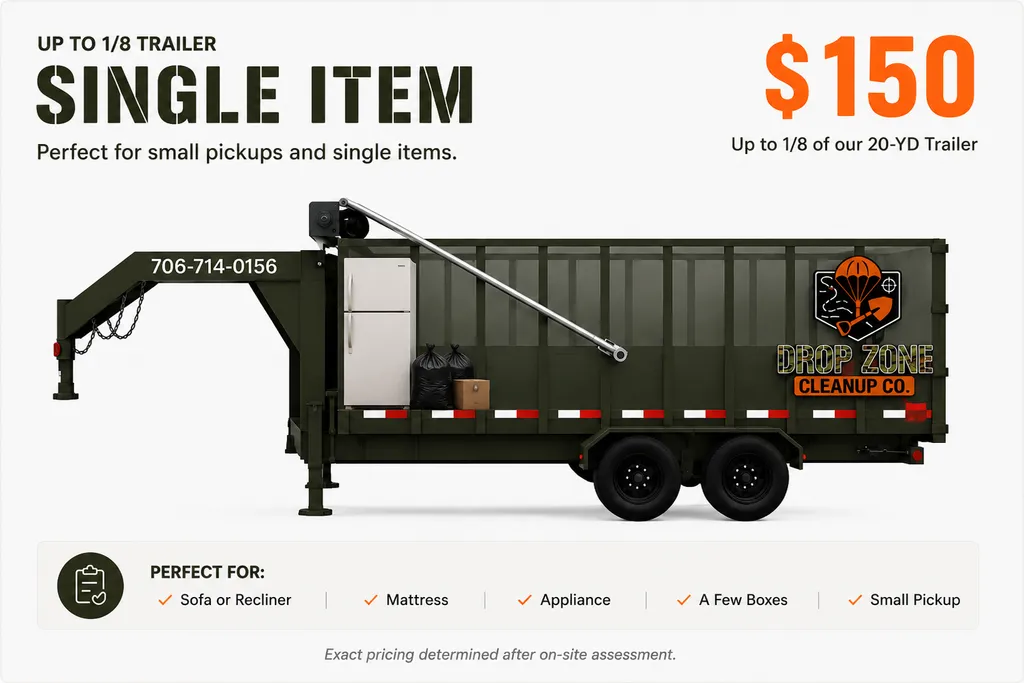 Trailer with a single item or small pickup load